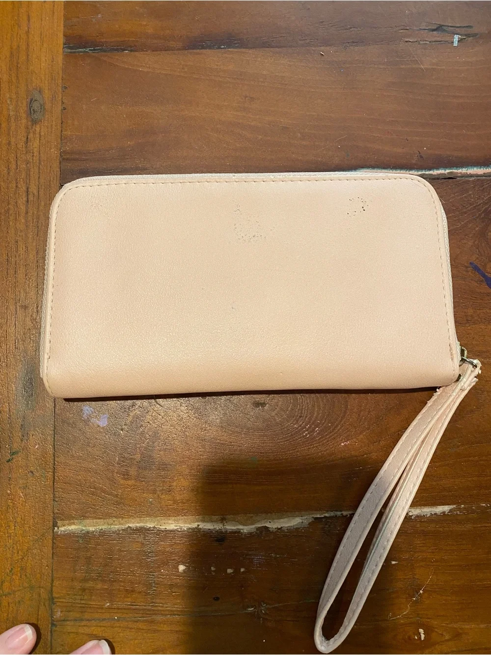 Adrienne Vittadini Blush Zip-Around Wristlet Wallet